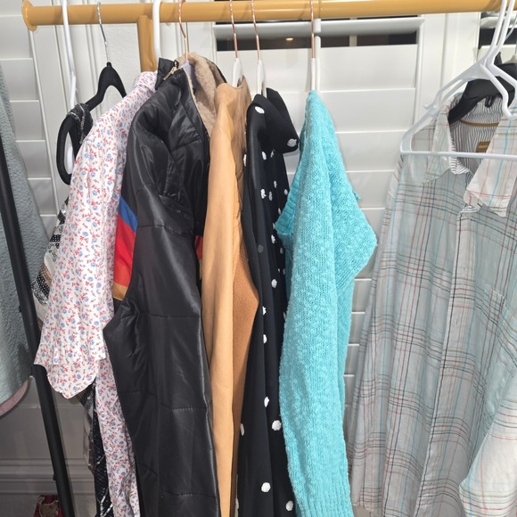 Vintage Y2K Old Navy Aqua Chunky Knit Wide V Neck Sweater Cotton Women M - Picture 13 of 13